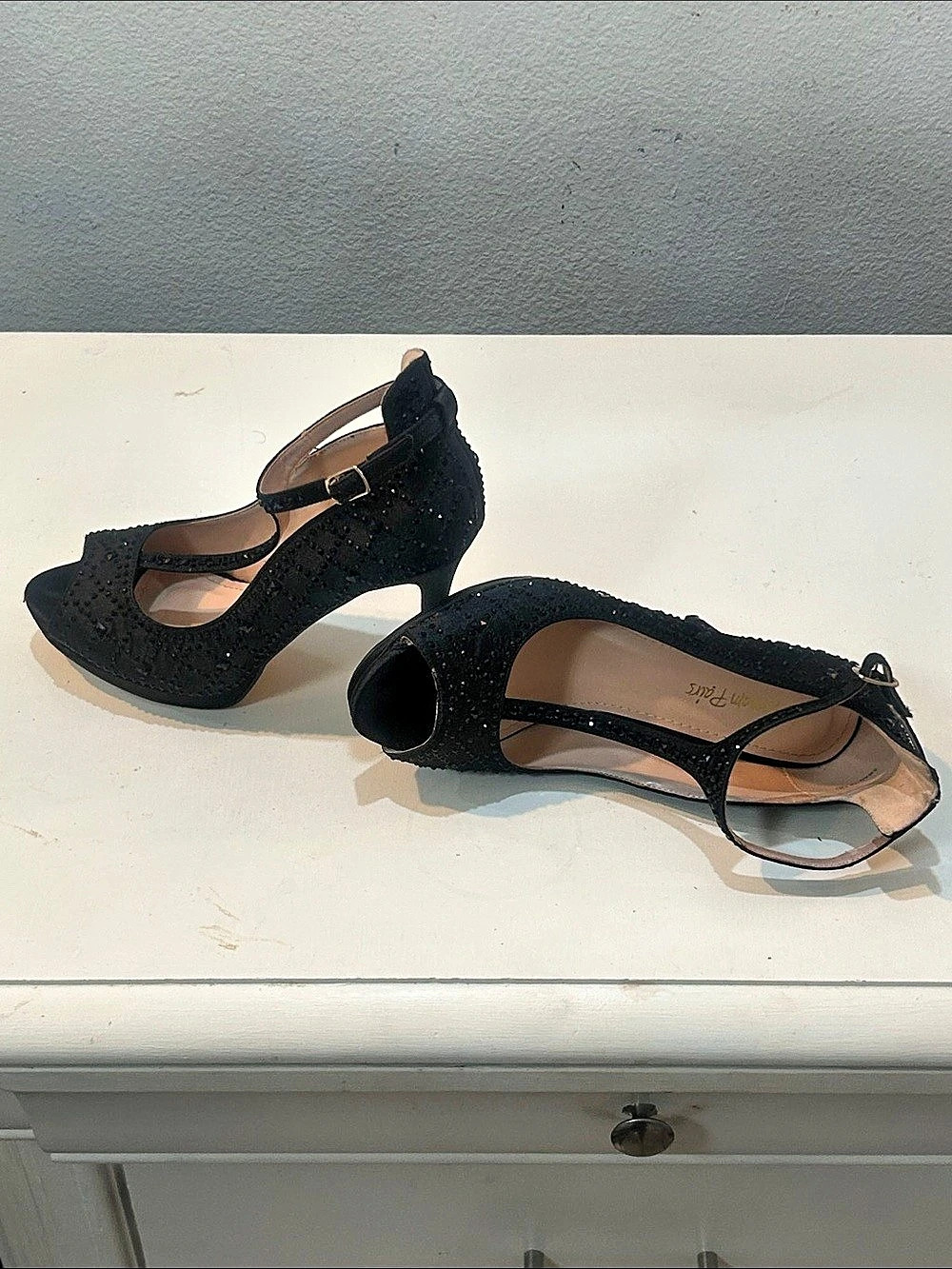 Gianni Bini Animal Print Heels in Black & Brown